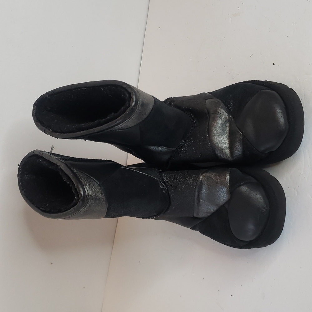 Ugg Boots Patchwork Black Sparkles Gray Size 8 - image 5